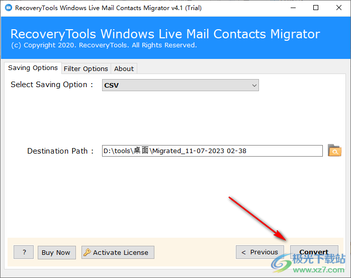 RecoveryTools Windows Live Mail Contacts Migrator