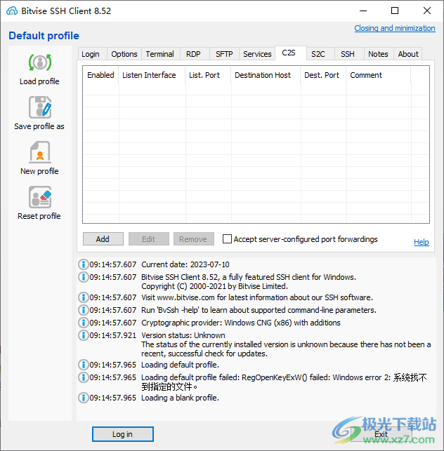Bitvise SSH Client(端口转发)