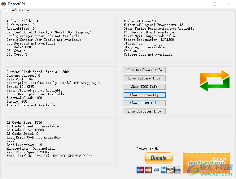 DetectCPU下载-CPU信息查看软件v2.0 绿色版