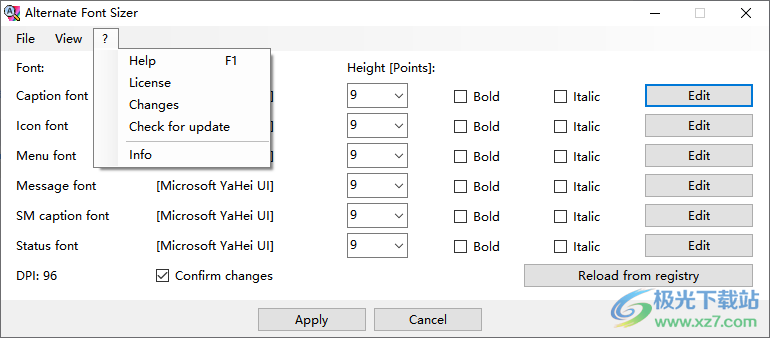Alternate Font Sizer(Win10字体设置工具)