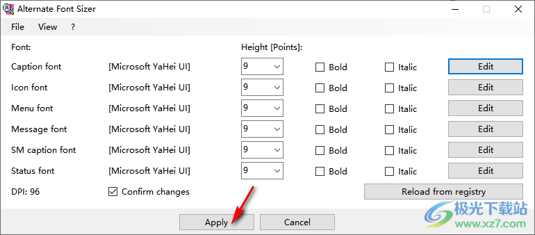 Alternate Font Sizer(Win10字体设置工具)