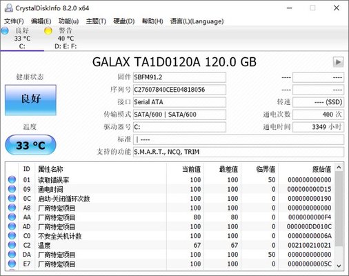 crystaldiskinfo中文版下载-crystaldiskinfo硬盘检测工具v8.12.3 汉化版