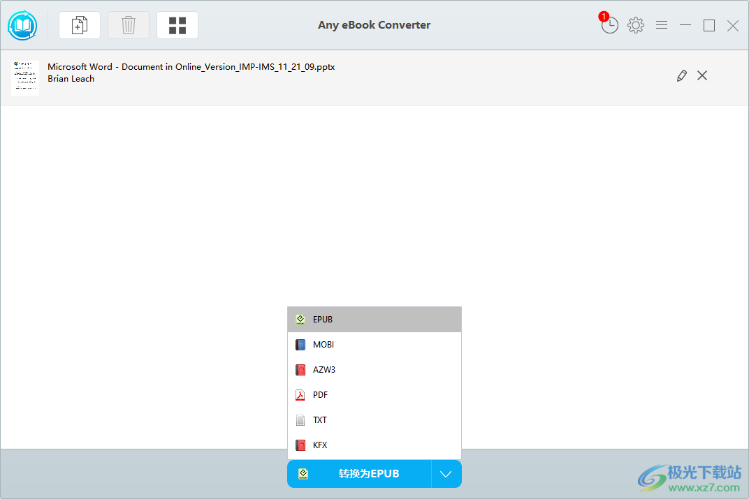 Any eBook Converter破解版下载-epub电子书转换器免费版软件v1.2.1 免费中文版