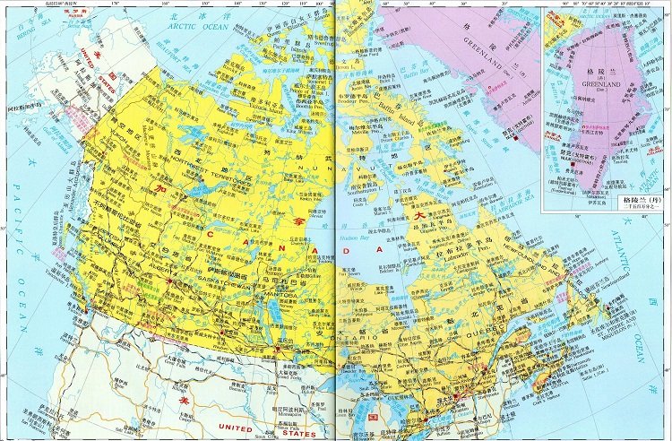 加拿大地图全图高清版
