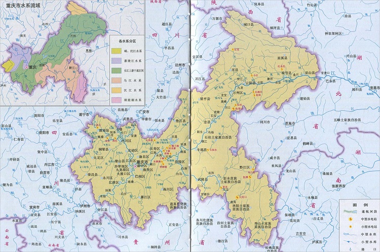 重庆市水系最新地图