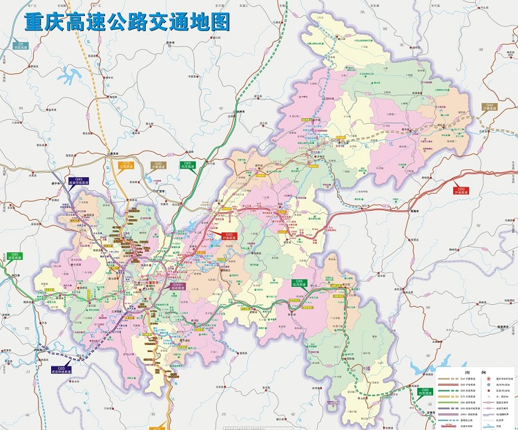 重庆市高速公路地图全图高清版下载-重庆高速公路地图新版大图
