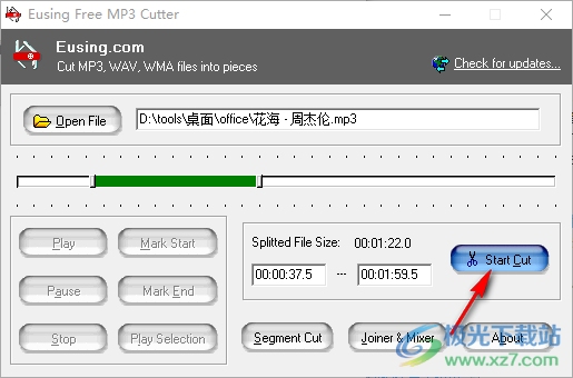 Eusing Free MP3 Cutter(免费多段音频剪切软件)