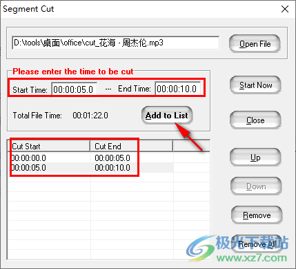 Eusing Free MP3 Cutter(免费多段音频剪切软件)