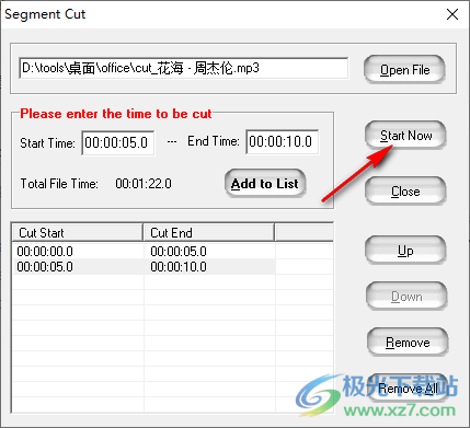 Eusing Free MP3 Cutter(免费多段音频剪切软件)