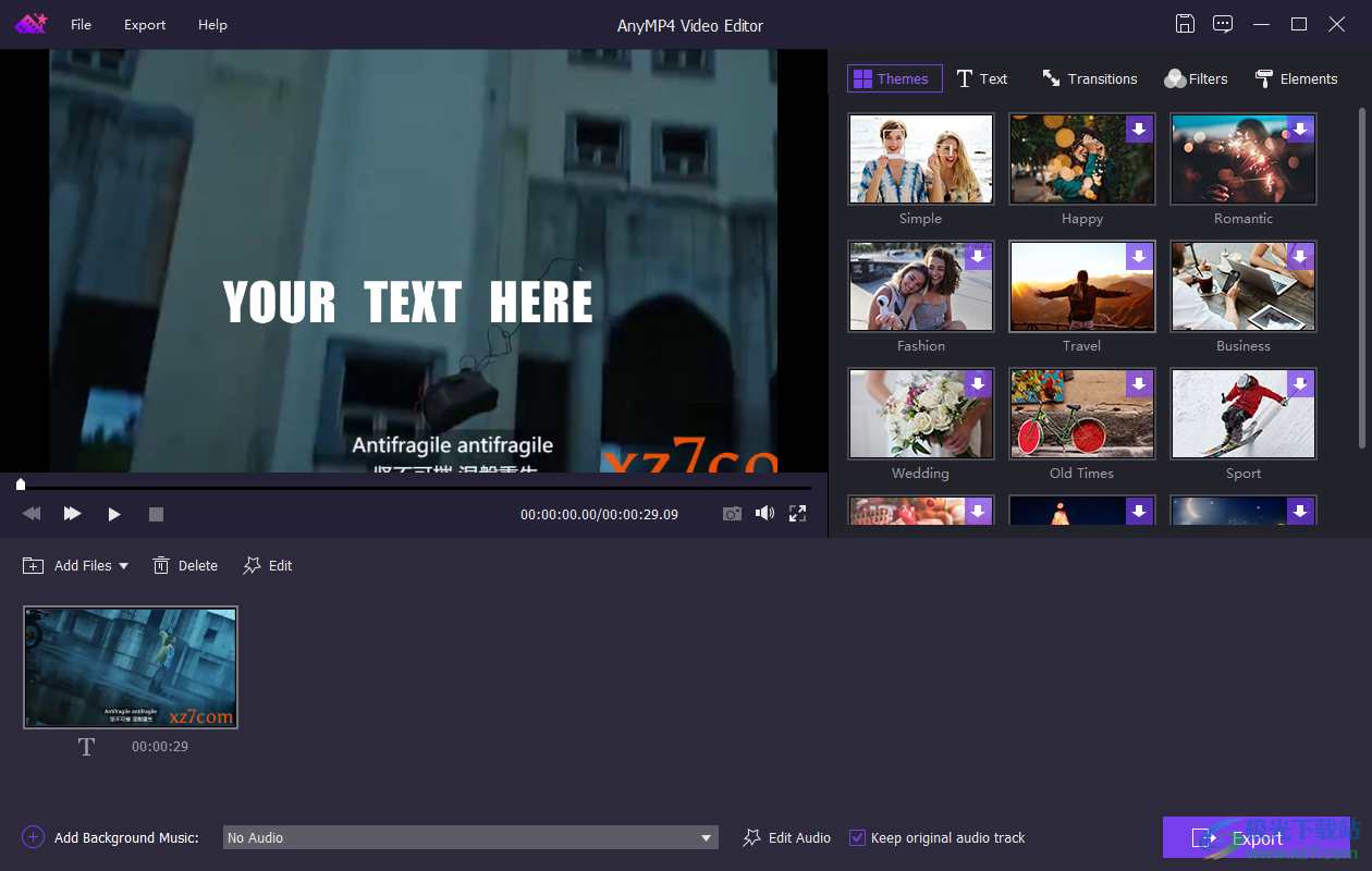 AnyMP4 Video Editor(<a href=