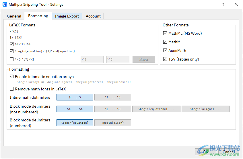 mathpix snipping tool(公式编辑器)