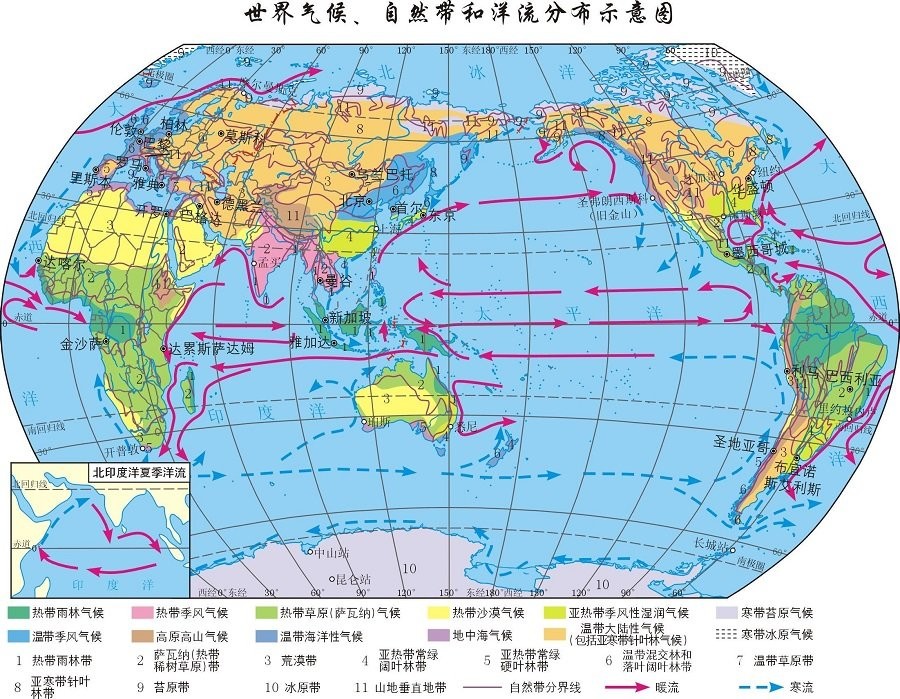 洋流图记忆简图