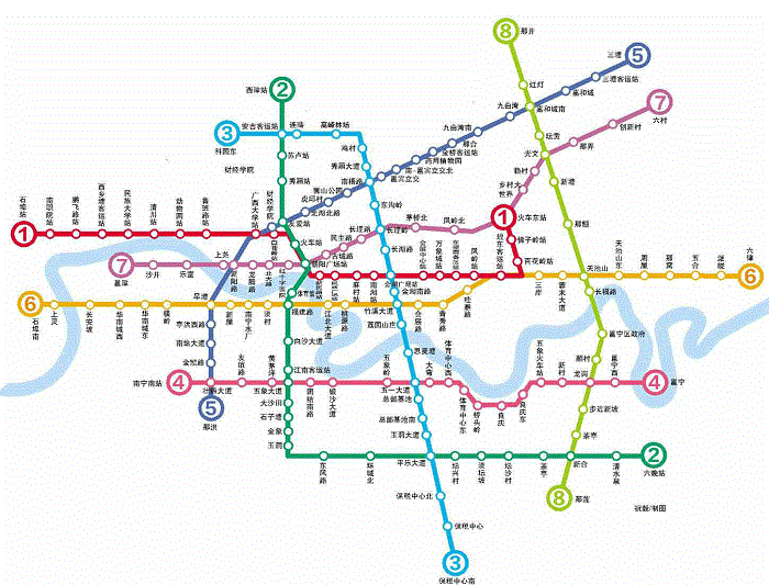 南宁地铁线路图最新版下载-南宁轨道交通线路图2021高清版