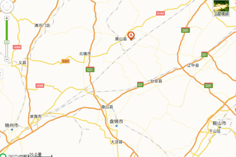 辽宁黑山县地图全图高清版下载-锦州市黑山县地图最新版中文版