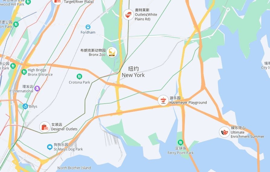 纽约地图英文版