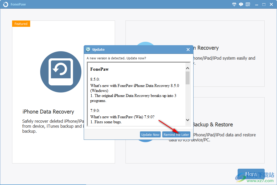 fonepaw iphone data recovery 7中文破解版(苹果恢复)