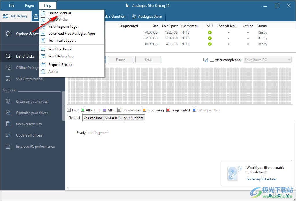 Auslogics disk defrag 10破解版(磁盘碎片整理)