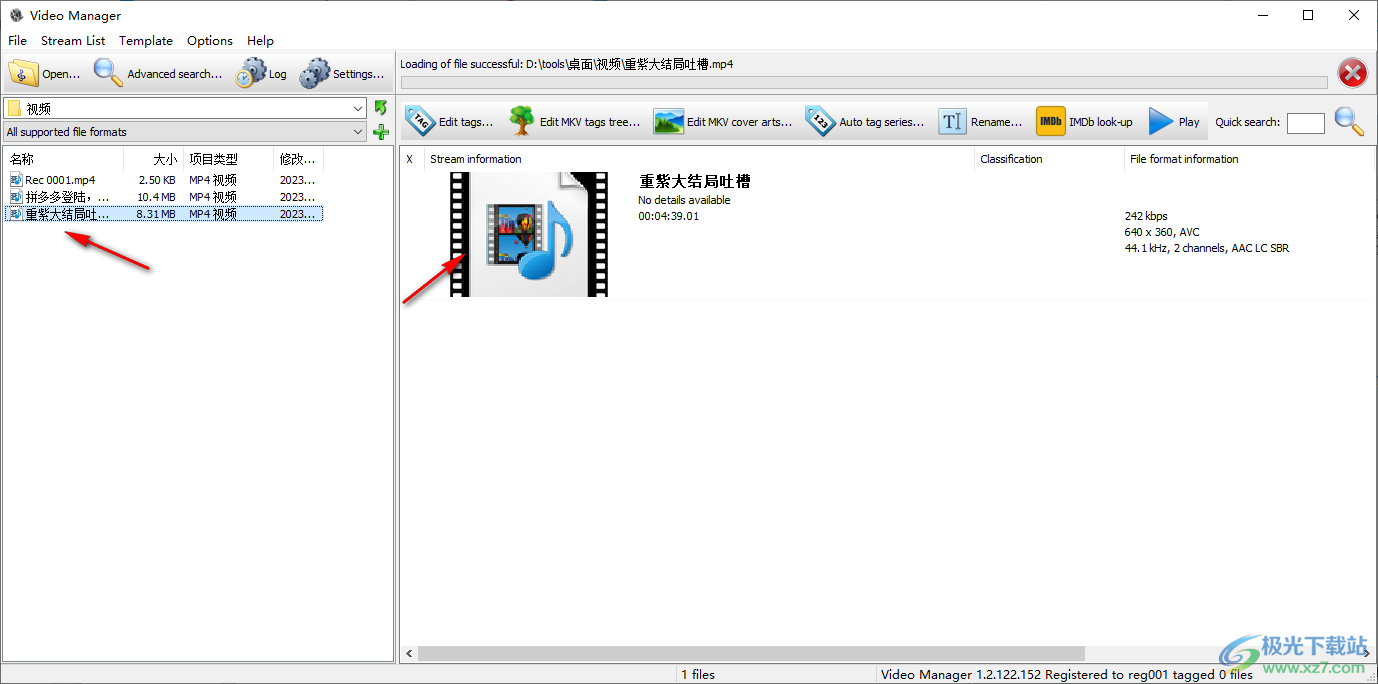 3delite Video Manager(视频标签编辑软件)