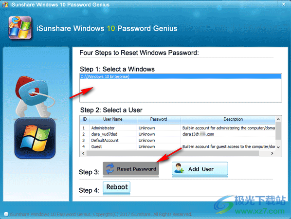 iSunshare Windows 10 Password Genius(密码删除)