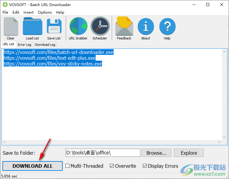 VOVSOFT Batch URL Downloader(批量下载器)