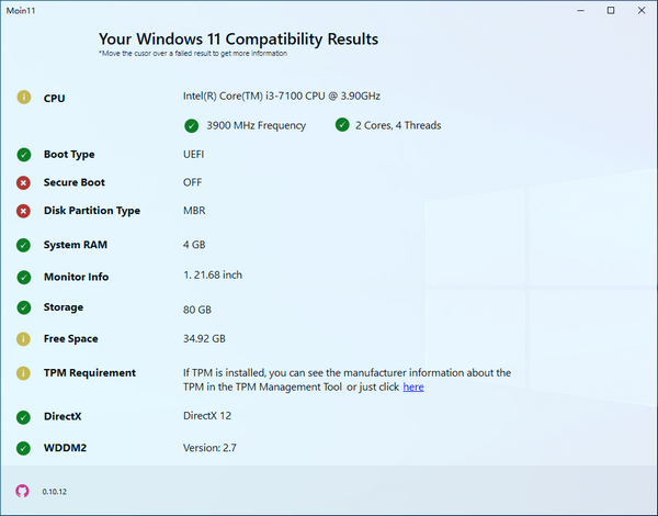 moin11免费下载-moin11软件(win11兼容检测工具)v0.10.12 绿色版