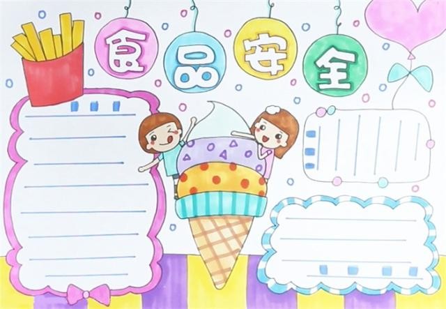 食品安全手抄报模板下载-食品安全手抄报图片简单又好画