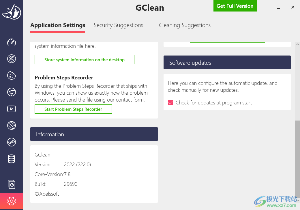 Abelssoft GClean 2022免费版下载-浏览器缓存垃圾清理软件v222.0.29690 免费版