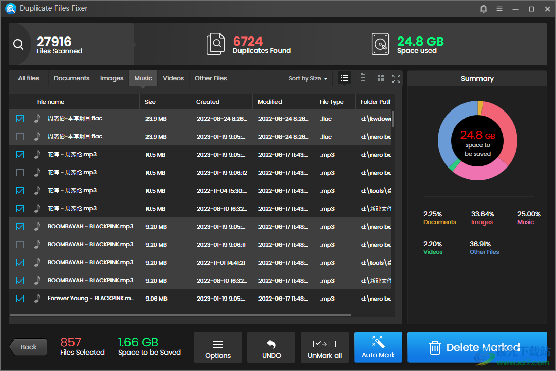 Duplicate Files Fixer破解版下载-电脑C盘D盘重复文件扫描删除工具v1.2.0.9513 免费版