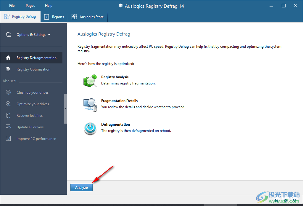 AusLogics Registry Defrag(注册表碎片整理工具)