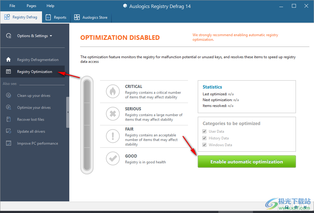 AusLogics Registry Defrag(注册表碎片整理工具)