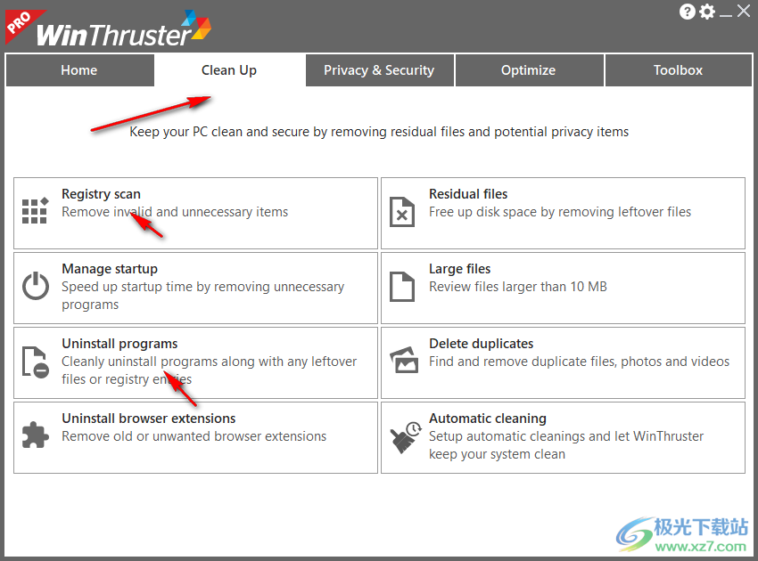 Winthruster Pro破解版(注册表清理工具)