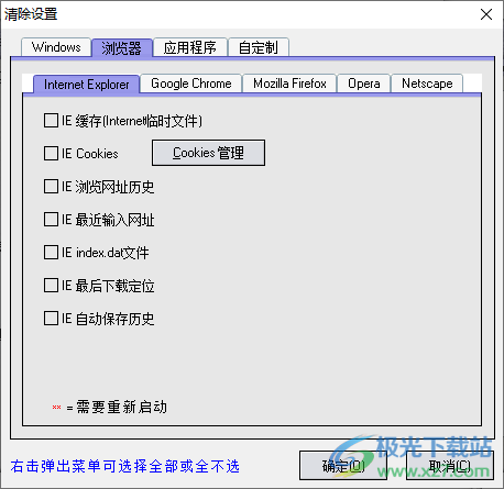 Free Internet Window Washer(浏览器记录清除软件)