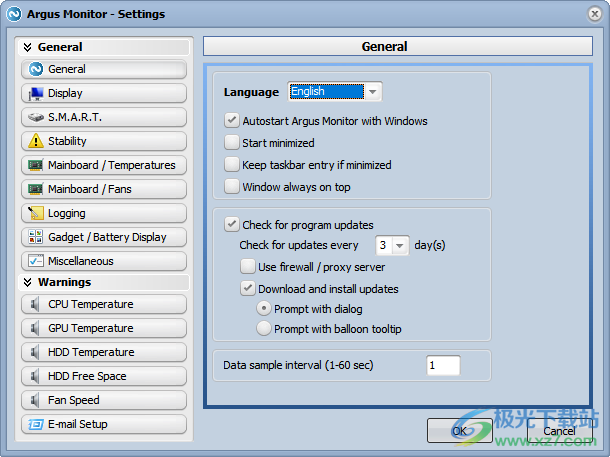 argus monitor破解版(硬件温度检测软件)