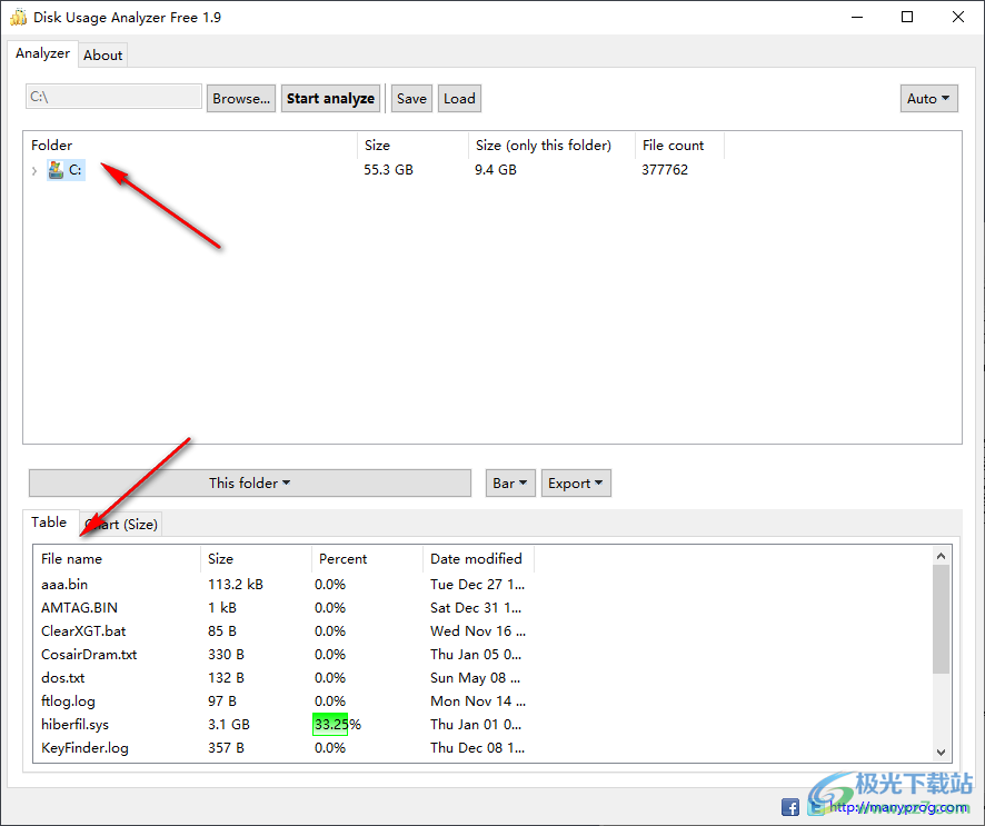 Disk Usage Analyzer Free(C盘大文件查找软件)