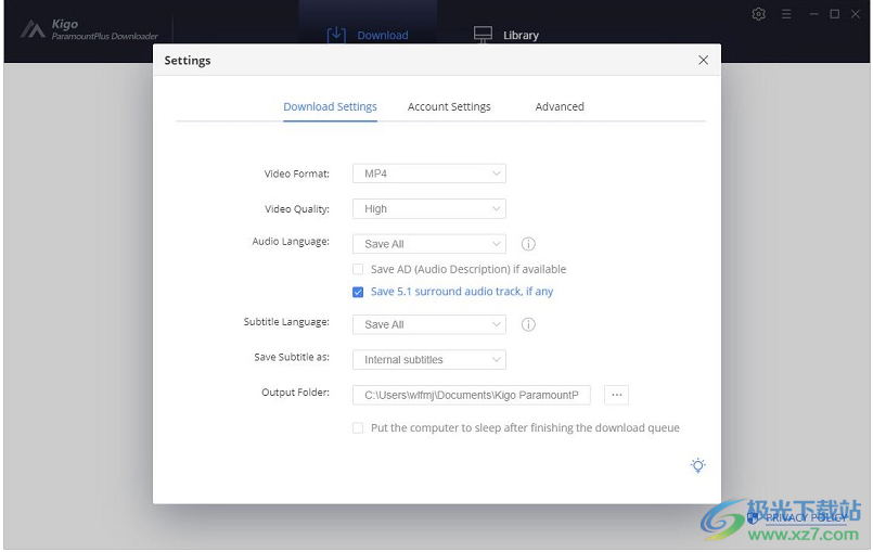 Kigo Paramountplus Video Downloader(视频下载工具)