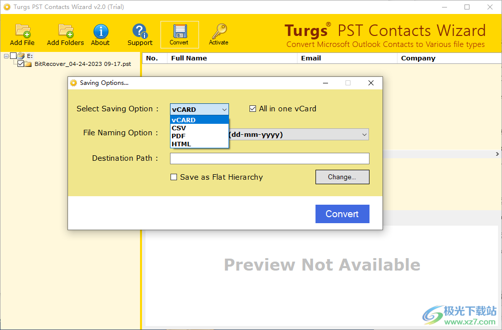 Turgs PST Contacts Wizard下载-PST联系人提取工具v2.0 官方版