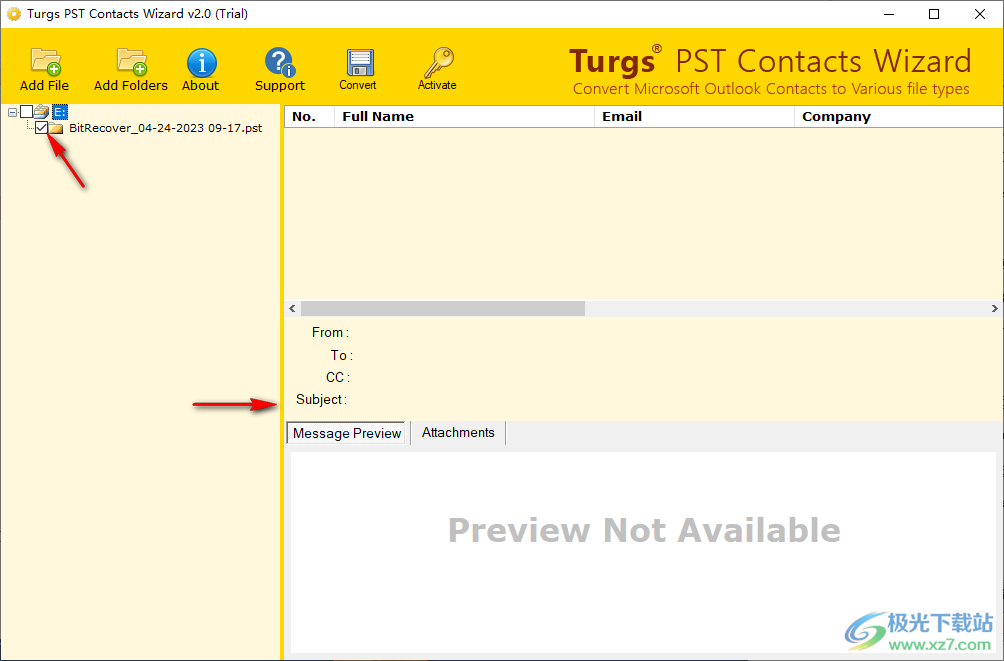 Turgs PST Contacts Wizard(PST联系人提取工具)