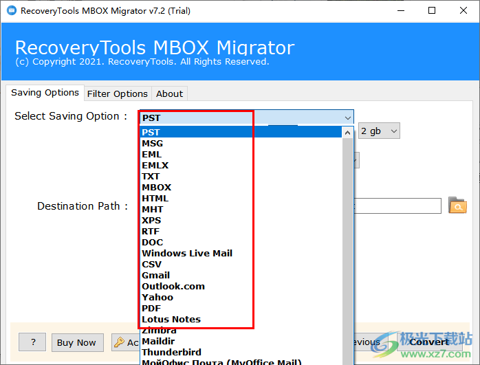 RecoveryTools MBOX Migrator(MBOX转换器工具)