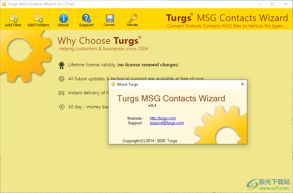 Turgs MSG Contacts Wizard下载-MSG文件转换工具v3.1.0 官方版
