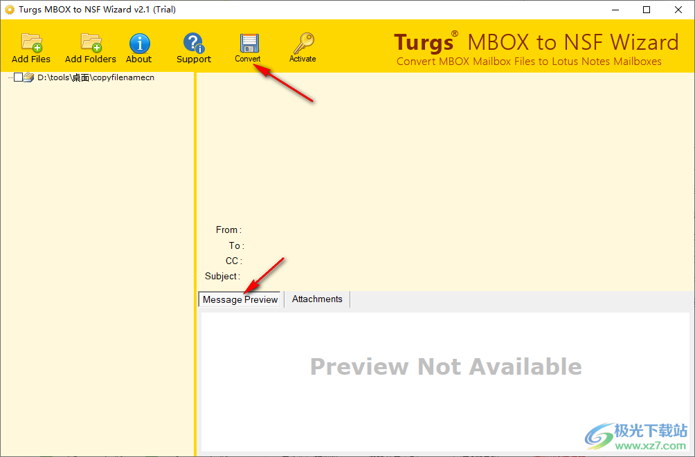 Turgs MBOX to NSF Wizard(MBOX到NSF转换工具)