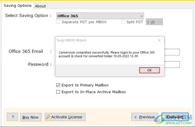 Turgs MBOX to Office 365 Wizard(MBOX到Office 365转换工具)