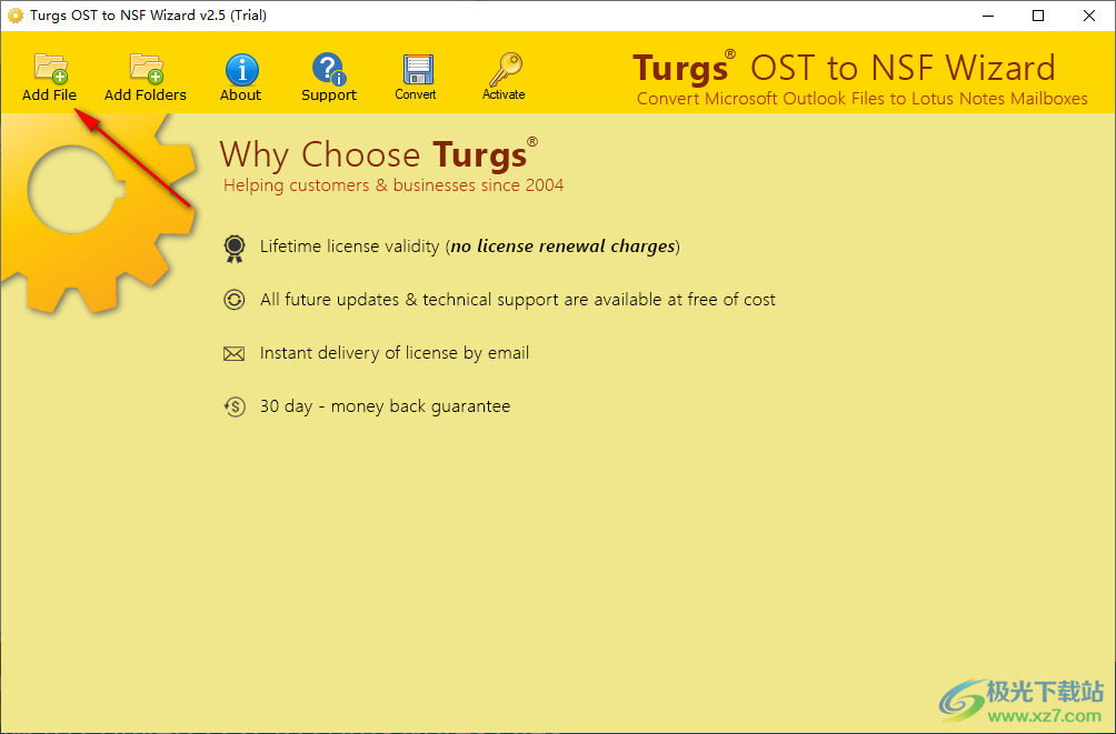 Turgs OST to NSF Wizard(OST到NSF转换工具)