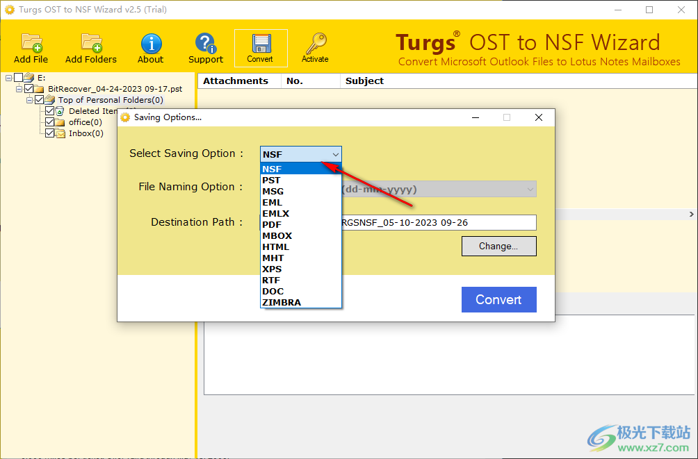 Turgs OST to NSF Wizard(OST到NSF转换工具)