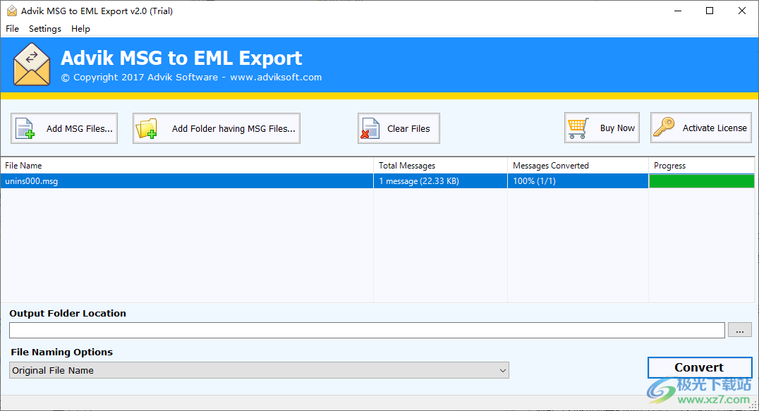 Advik MSG to EML Export下载-MSG转EML工具v2.0 官方版