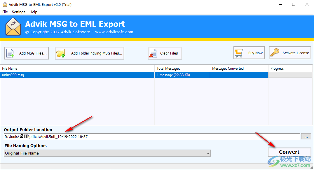 Advik MSG to EML Export(MSG转EML工具)
