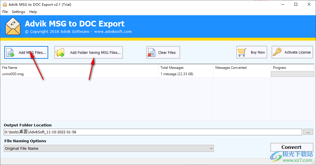 Advik MSG to DOC Export(MSG转DOC工具)