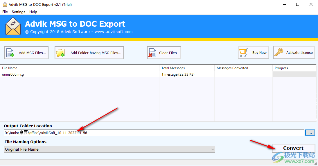 Advik MSG to DOC Export(MSG转DOC工具)