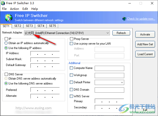 eusing Free IP Switcher(IP地址切换软件)