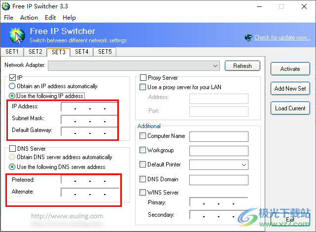 eusing Free IP Switcher(IP地址切换软件)