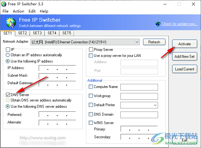 eusing Free IP Switcher(IP地址切换软件)